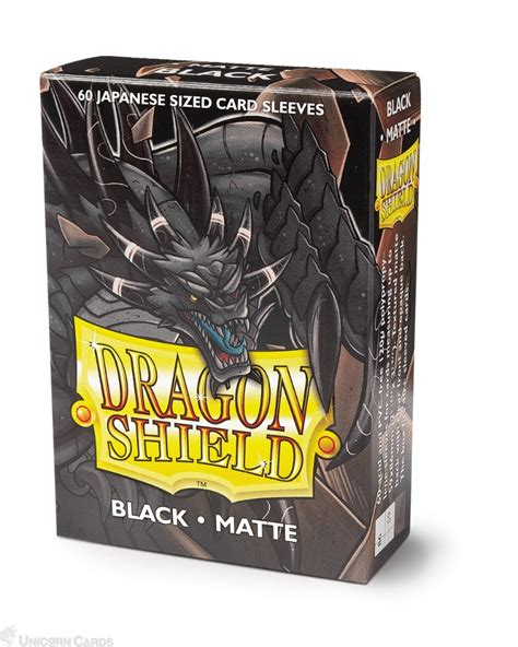 Dragon Shield Small Sleeves Matte Black High Quality Yugioh Card