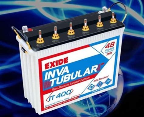 Long Backup Exide Tubular Inverter Batteries It400 With 48 Months