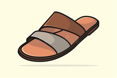 Modern Simple Colorful Woman Slipper Vector Illustration Beauty