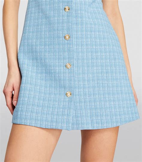 Womens Sandro Blue Tweed Mini Dress Harrods Uk