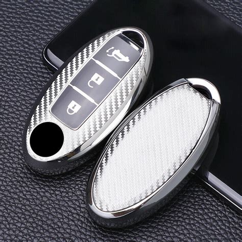 New TPU Carbon Fiber Car Remote Smart Key Fob Case Cover Fit For Nissan