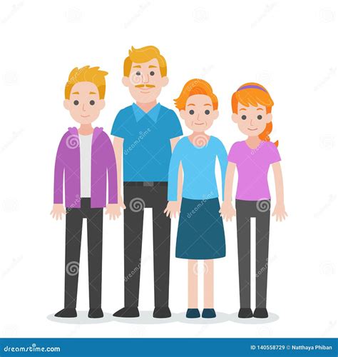 Set of People Character Family Concept Stock Vector - Illustration of ...