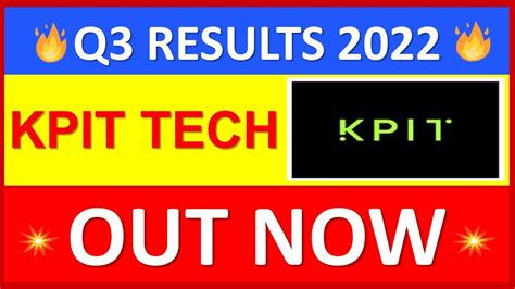 KPIT TECHNOLOGIES Q3 Results 2022 KPIT TECH Results KPIT Latest