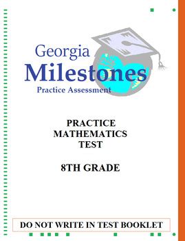 8th Grade Mock Georgia Milestones GSE Math Practice Test Bundle