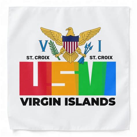 US Virgin Islands Flag St. Croix USVI Tropical Bandana | Zazzle