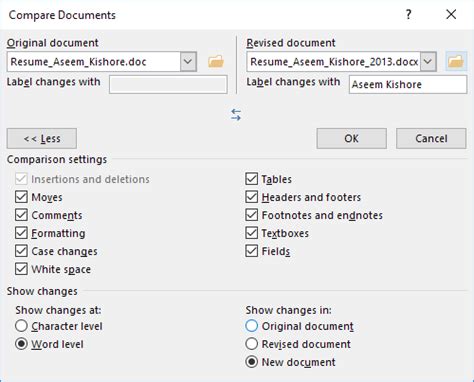 How To Use Compare And Combine Documents In Word