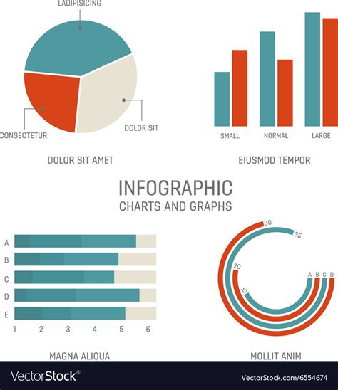 Set infographics statistics charts and graphs Vector Image