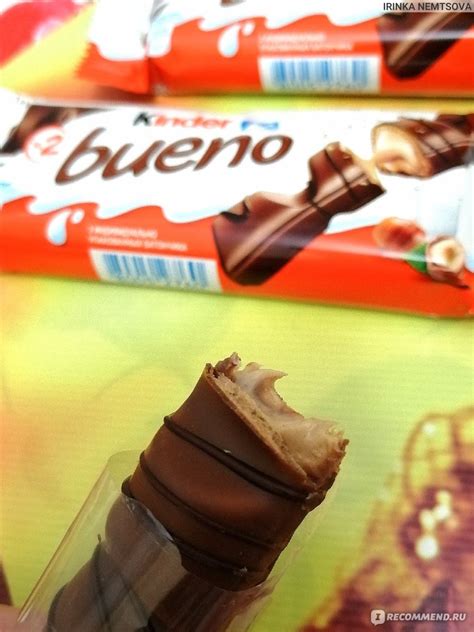 Вафли FERRERO Kinder bueno (КИНДЕР Буэно) с молочно-ореховой начинкой ...