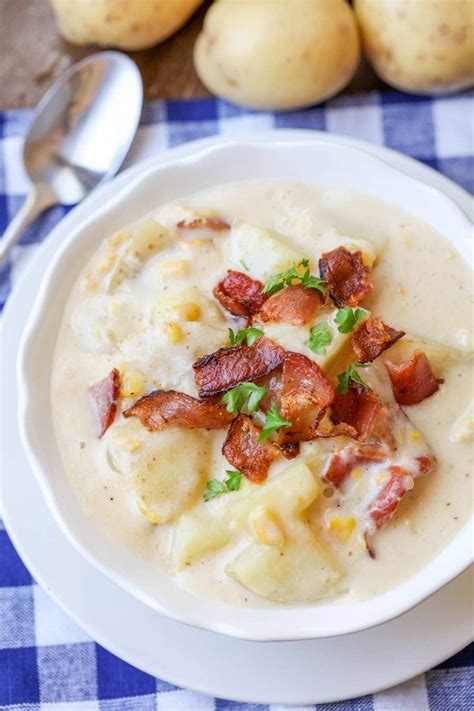 Bacon Potato Corn Chowder Recipe | Lil' Luna