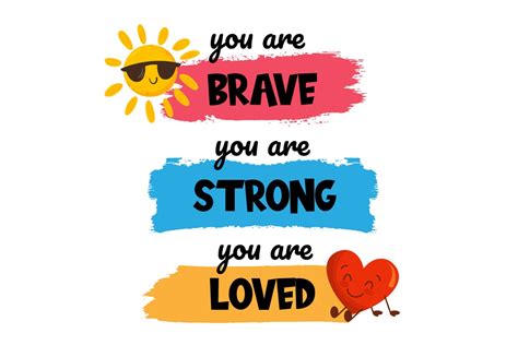 You Are Brave You Are Strong You Are Loved Positive Etsy Australia