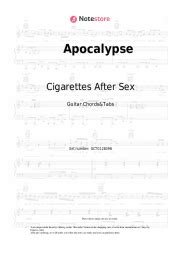 Apocalypse Piano Sheet Music Cigarettes After Sex In Note Store