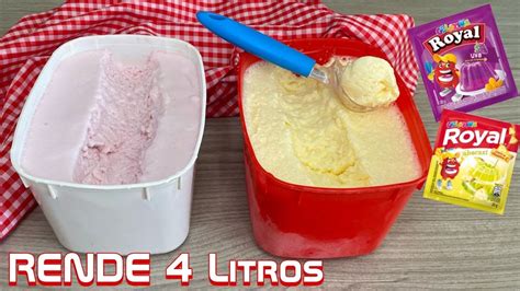 Como Fazer Sorvete Caseiro De Gelatina Sem Emulsificante Rende