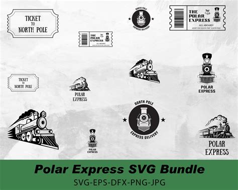 Polar Express Svg Bundle Polar Express North Pole Svg Believe Svg Polar Express Ticket