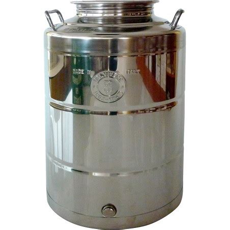 Belvivere Contenitore Fusto Bidone Olio Inox Saldato Made In