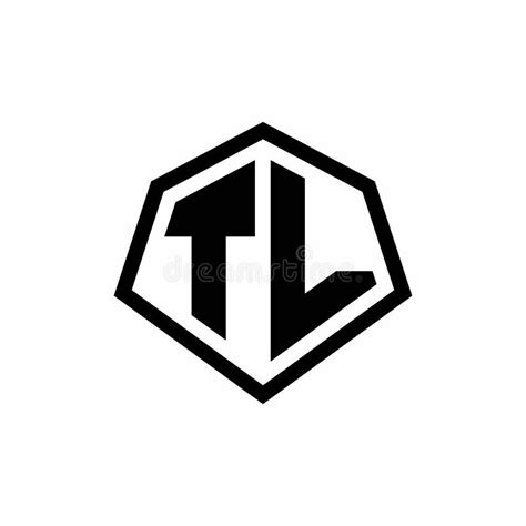 Tl Monogram Logo With Hexagon Shape And Line Rounded Style Design