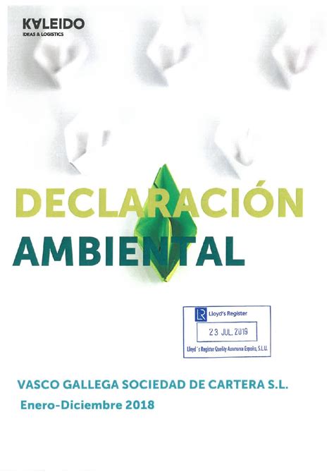 Declaraci N Ambiental Kaleido