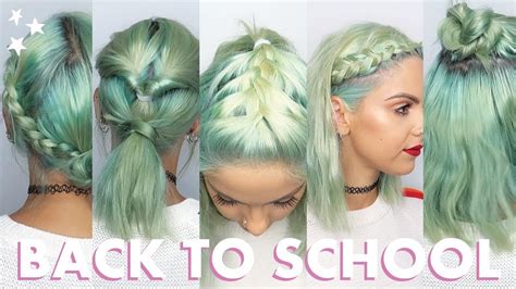 5 Easy Back To School Heatless Hairstyles Youtube