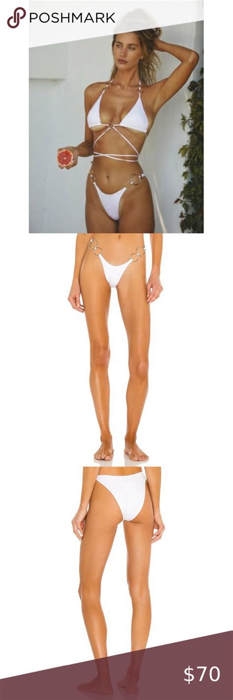 Monica Hansen Beachwear Girl On Fire Bikini Bottom In White Xsmall