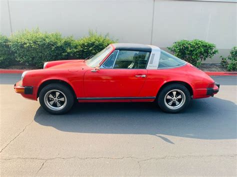 1975 Porsche 911 Targa Red With Black Interior No Rust No