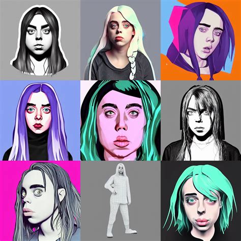 Billie Eilish As A Cartoon Style D Polygon Model Stable Diffusion