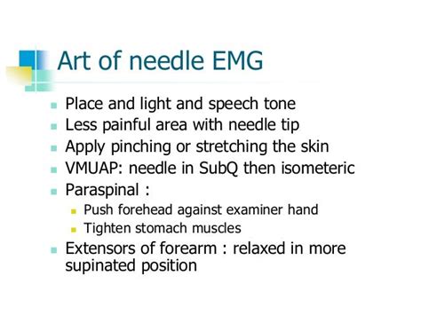 Needle electromyography