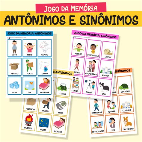 Jogos De Sinônimos E Antônimos Para Imprimir