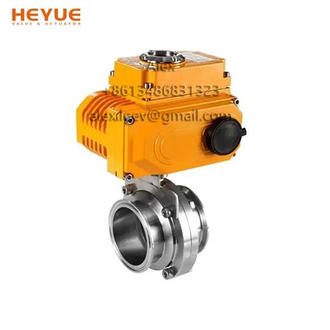 China Electric Motorized Sanitary Butterfly Valve Manufacturers Suppliers Factory Heyue