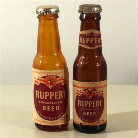 Ruppert Knickerbocker Beer Mini Bottles Set Of At Breweriana