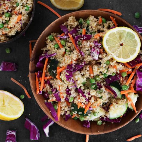 Vegan Quinoa Salad With Lemon Vinaigrette Recipe Clean Green Simple