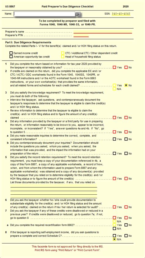 Paid Preparer S Due Diligence Checklist Ultimatetax Solution