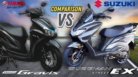 Full Comparison Of Yamaha Gravis VS Suzuki Burgman Street EX Price