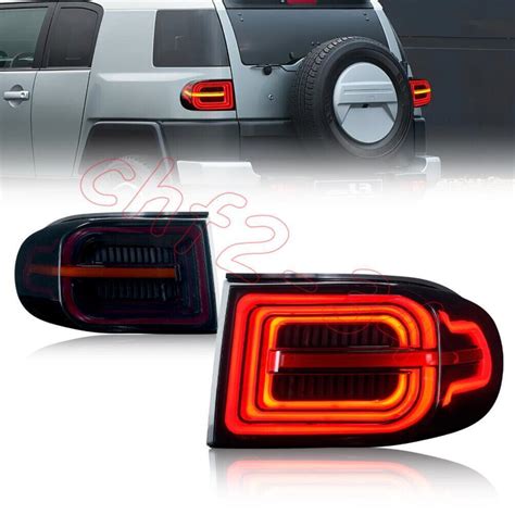 For Toyota FJ Cruiser 07 20 Smoke Black LED Rear Lamps Taillights