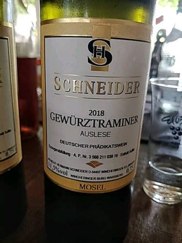 Schneider Gew Rztraminer Auslese Vivino Us