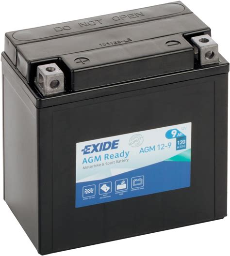 Agm12 9 Exide Motorcycle Battery 12v 4913