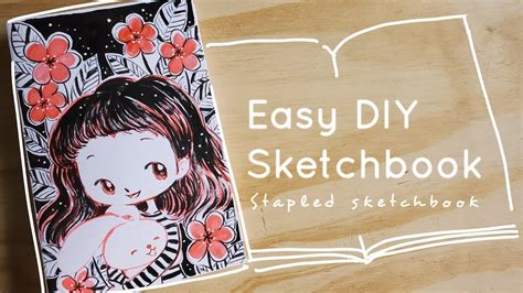 Easy DIY Sketchbook Stapled Sketchbook YouTube