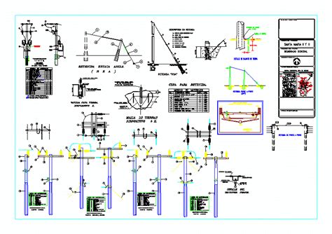 Red Media Tension Red Baja Tensio Y Alumbrado Publico En DWG 2 45 MB