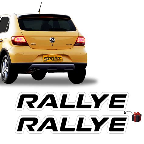 Par De Adesivos Gol Rallye G G Emblema Preto Sportinox