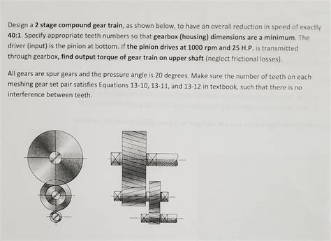 Solved Design A Stage Compound Gear Train As Shown Below Chegg