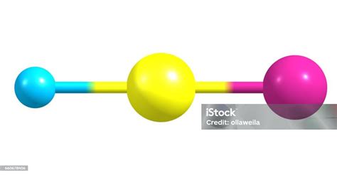 Hydrogen Cyanide Molecular Structure Isolated On White Stock ...