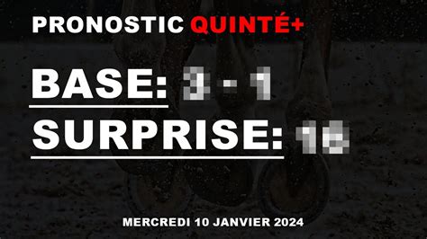 Pronostic Pmu Quinte Du Jour Mercredi Janvier Youtube