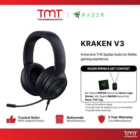 Razer Kraken V Pro Hypersense Gaming Headset With Haptic Technology