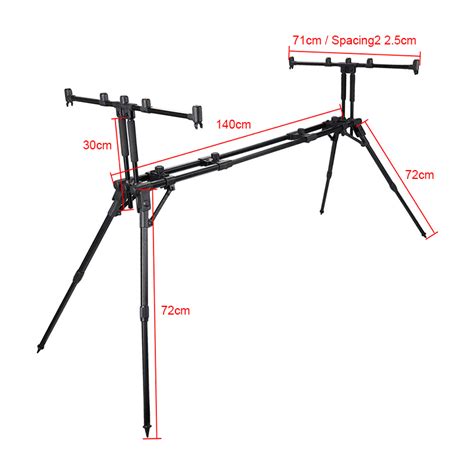 New Fishing Rod Pod Stand Adjustable Retractable Design Folding