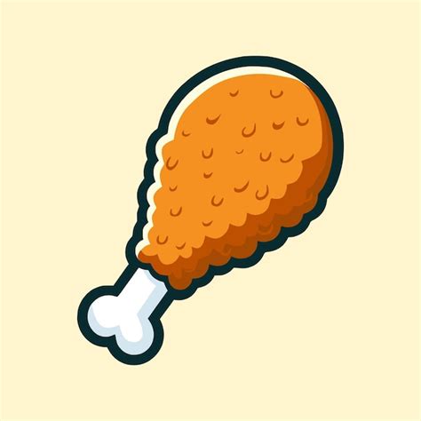 Premium Vector Illustration Of Fried Chicken In Cartoon Style