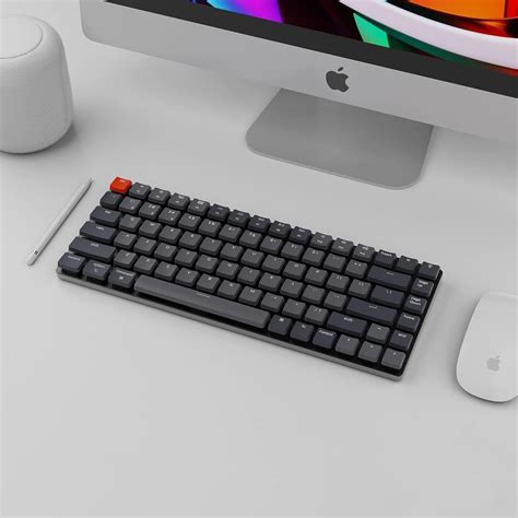 Keychron K3 84 Low Profile Hot Swap Optical RGB Red Switch ENG Cyrillic Keyboard Black Veli Store