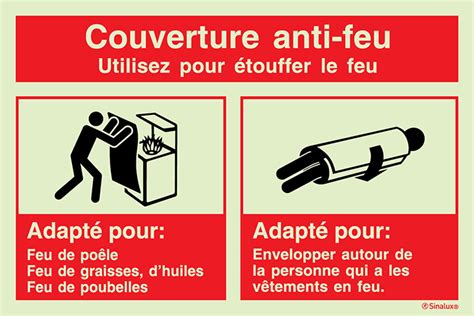 Consigne Dutilisation Couverture Anti Feu F 11 21 Sinalux