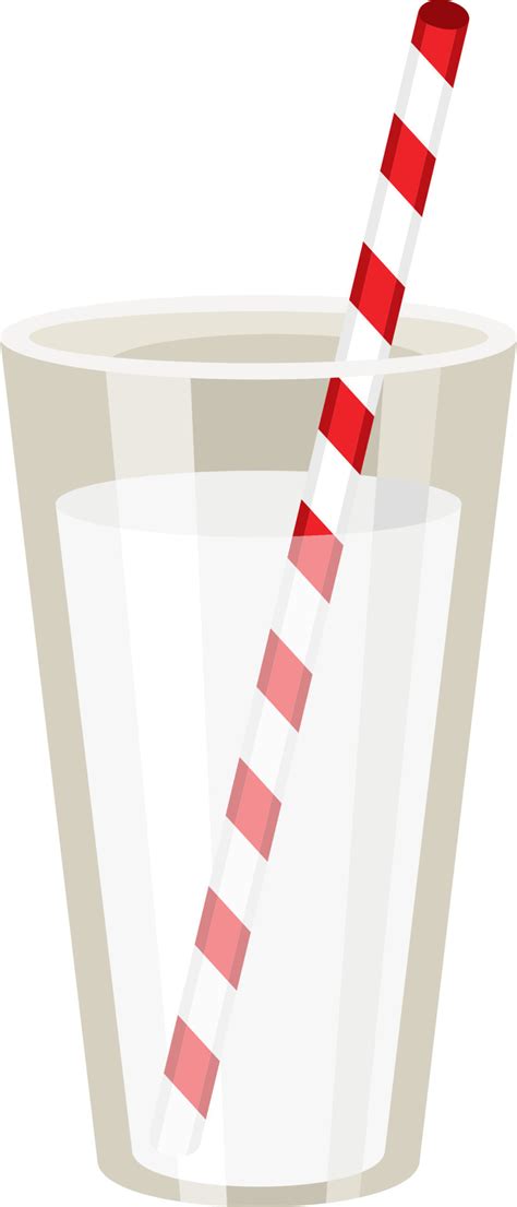 Glass Of Milk With Straw 17709851 Vector Art At Vecteezy