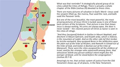 THE WONDERS OF JESUS ILLUSTRATED Old Testament Cities Of Refuge Are