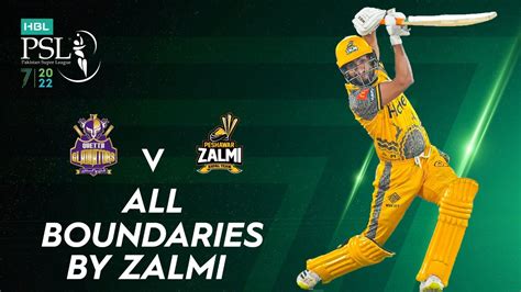 All Boundaries By Peshawar Zalmi Quetta Gladiators Vs Peshawar Zalmi