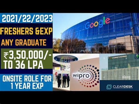 Google Wipro Concentrix Cleardesk Accenture Recruitment Latest Off