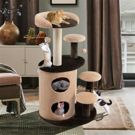 Hivvago Inch Cat Tree Tower Multi Level Activity Tree With Tier